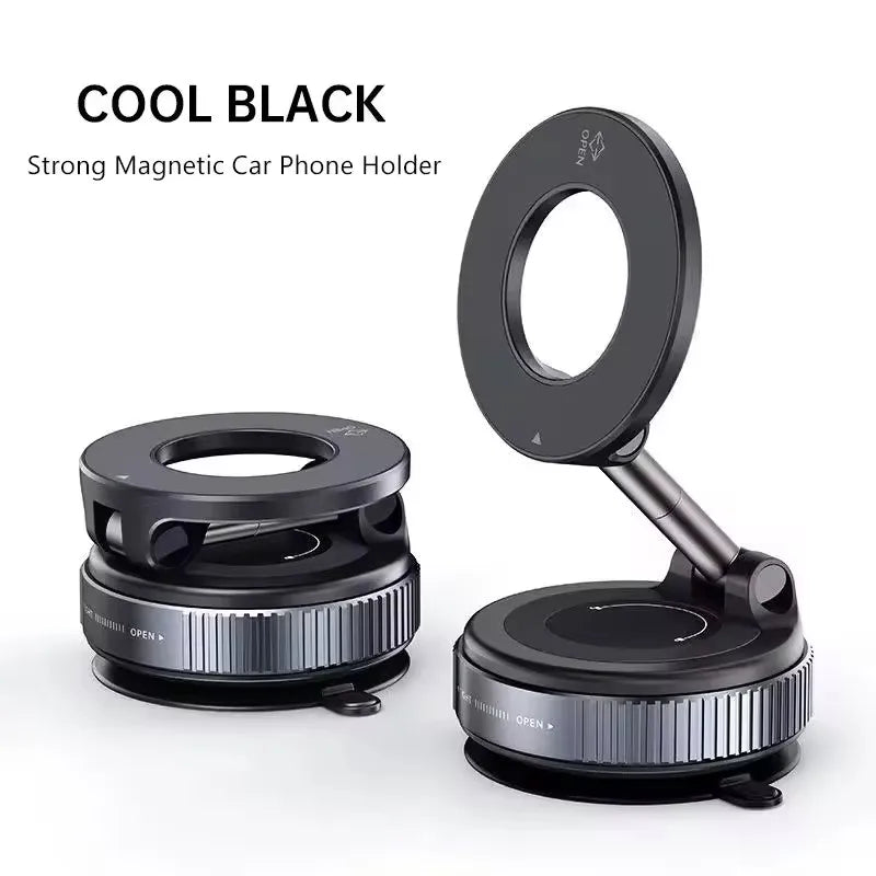 Magnetische Handyhalterung fürs Auto mit Vakuum-Saugnapf und 360° Drehung